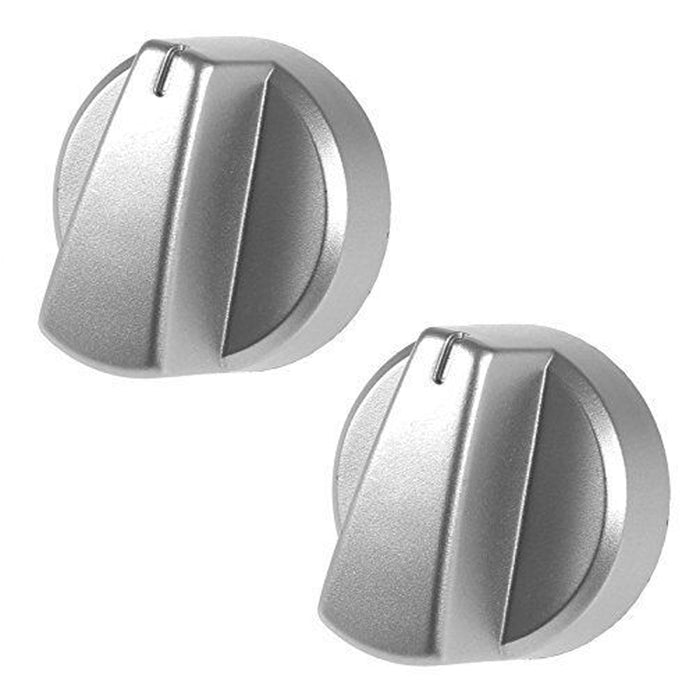 Belling Oven Cooker Hob Gas Control Knob Silver Switch E662 E663 664 E664W 444447142 2 x  Knobs