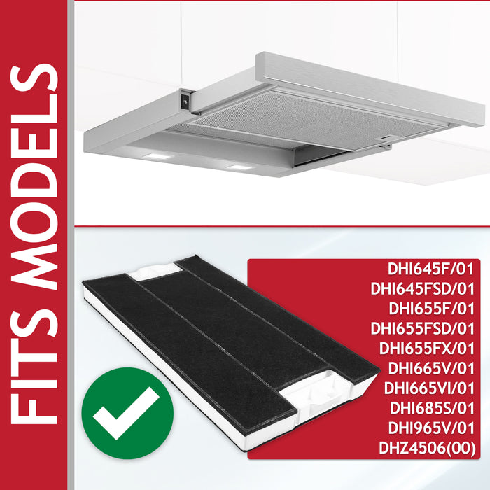 Carbon Filter for Bosch Cooker Hood Vent DHI645 DHI655 DHI665 00434229 (395mm x 196mm x 30mm)