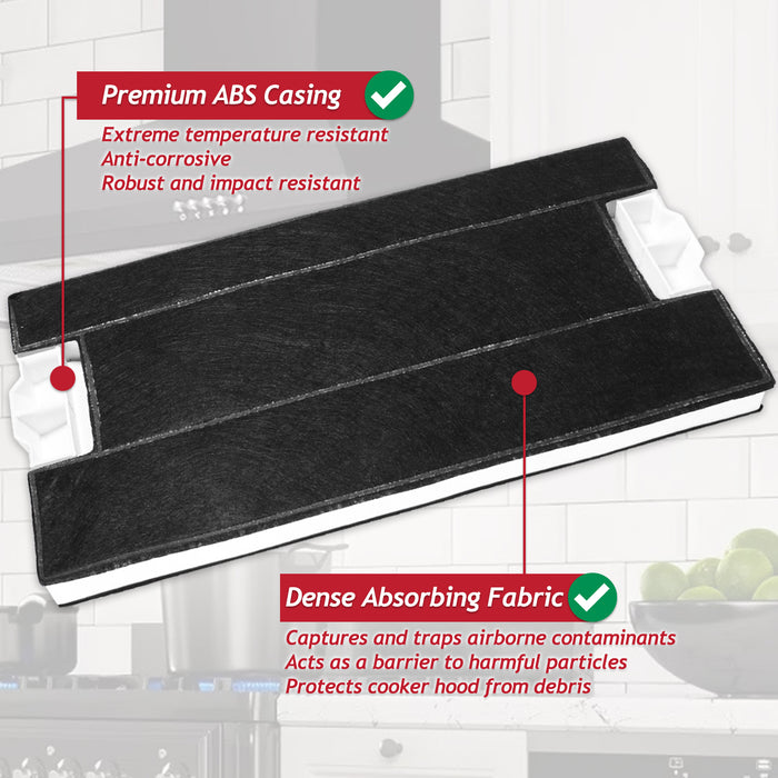Carbon Filter for Neff Cooker Hood Vent D4672X0 D4692X0 D4972X0 00434229 (395mm x 196mm x 30mm)