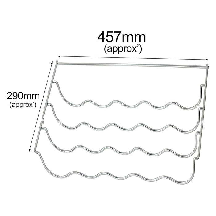 Wine Bottle Rack Shelf Insert compatible with IKEA Fridge (457 x 290 x 70mm)