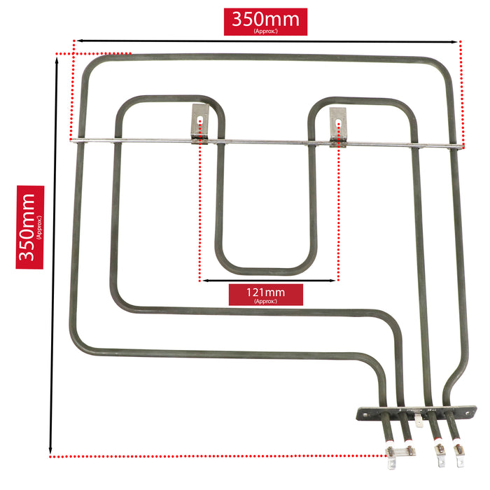 Dual Circuit Oven Grill Element for Beko Oven Cooker (2200W)