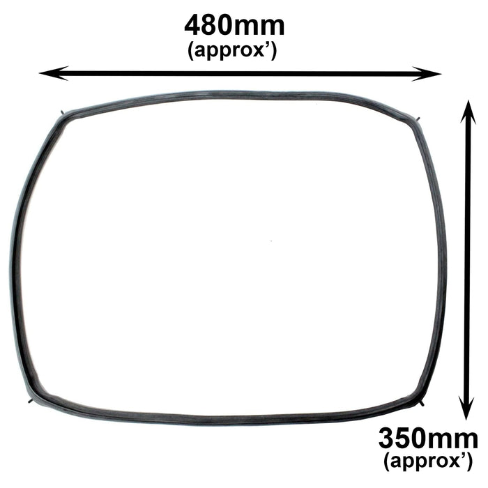 Oven Door Seal Gasket + Corner Clips for Siemens Cooker 480 x 350 mm