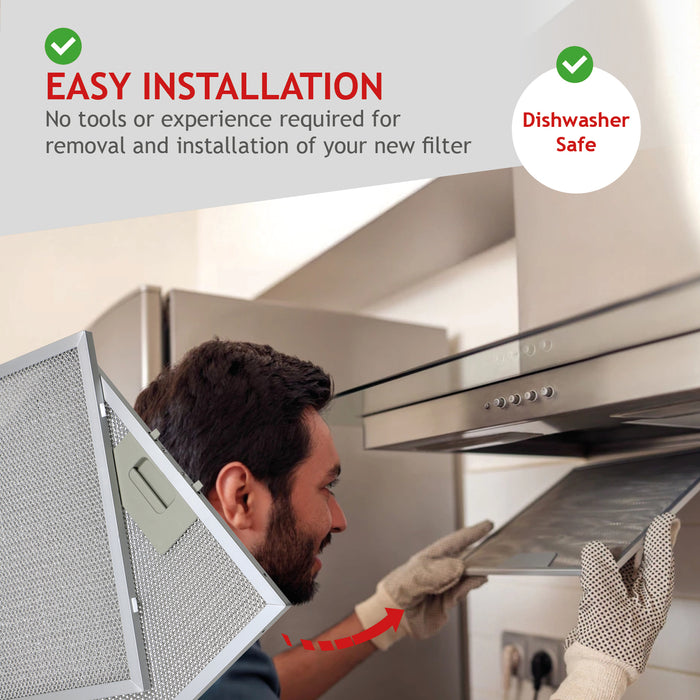Grease Filter for Klarstein Cooker Hood Extractor 320 x 260 mm Metal Mesh
