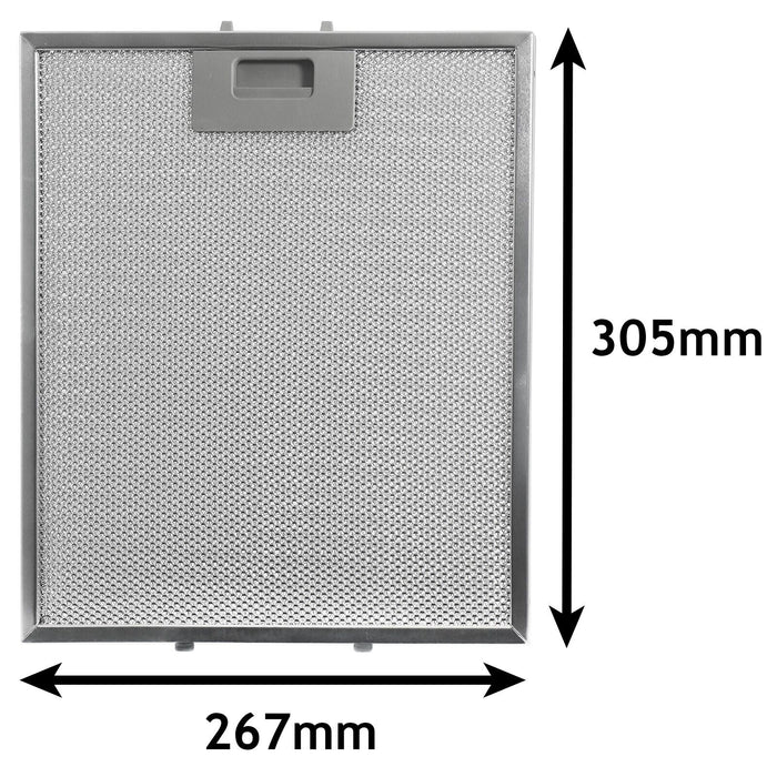 Cooker Hood Grease Filter UNIVERSAL Extractor Vent Fan Metal Mesh 305 x 267mm