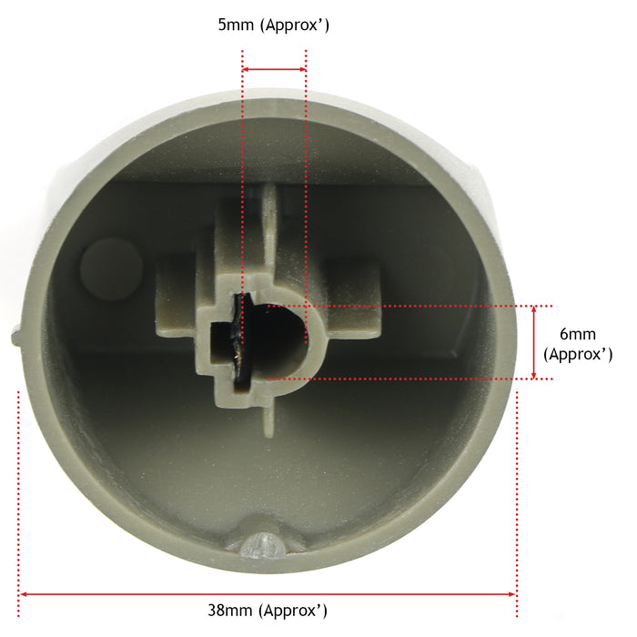 Hot-Ari ix Control Knob Switch for Hotpoint Oven Cooker (Silver)