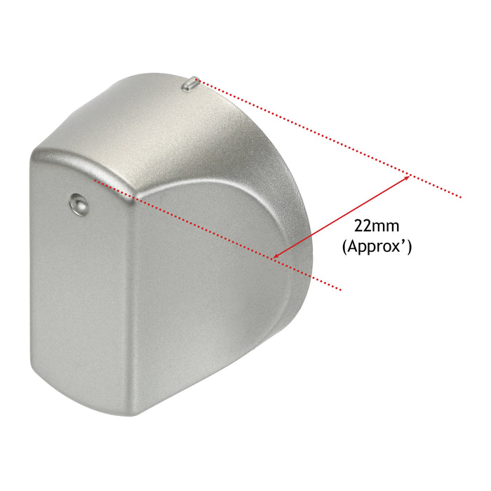 Hot-Ari ix Control Knob Switch for Hotpoint SHS33XS SHS53X SHS53XS UHS53X UHS53XS Oven Cooker (Silver)