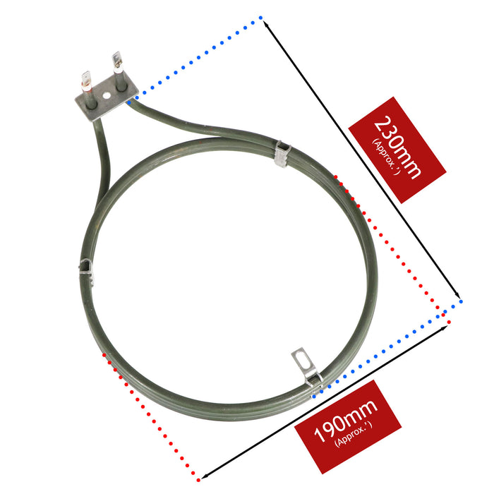 Element for Electrolux Fan Oven EOB51001K EOB51001W EOB5700K EOB5700X 3 Turn