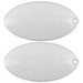 Cooker Hood Light Diffuser Lens Oval Cover Plates (100mm x 52mm, Pack of 2)