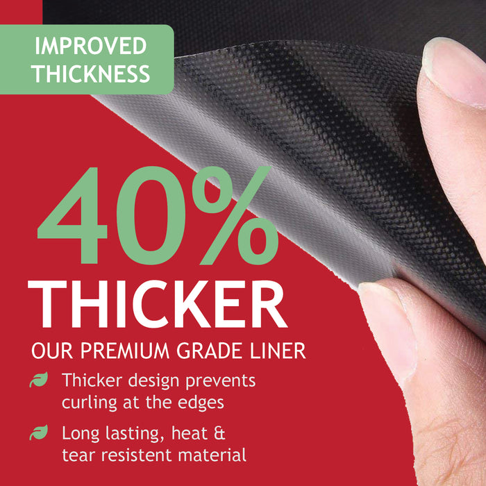 BBQ Liner Large Mat Teflon Hotplate Sheets Gas Grill Non-Stick Reusable x 2