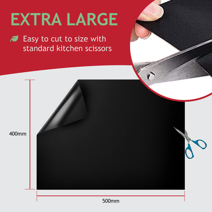BBQ Liner Large Mat Teflon Hotplate Sheets Gas Grill Non-Stick Reusable x 2