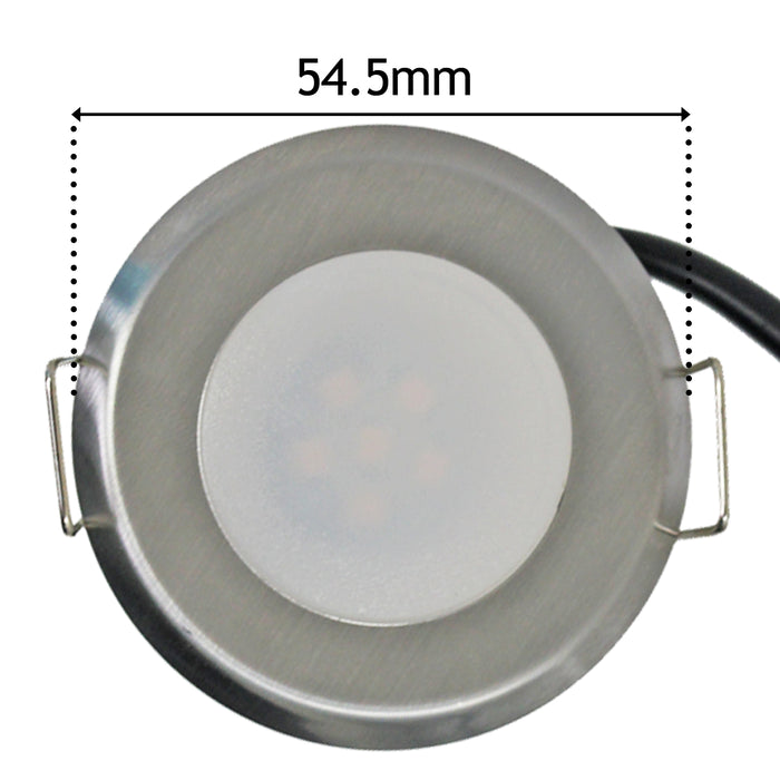 Universal Cooker Hood LED Light Vent Extractor Lamp Round 54.5mm 1.6W 240V (Pack of 2)