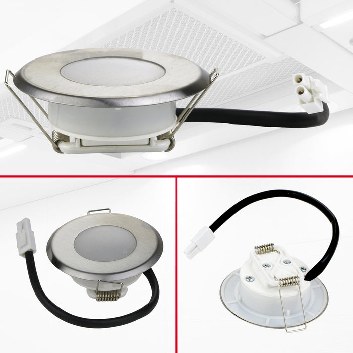 LED Light for Electrolux 73.5mm Cooker Hood Extractor Vent Lamp Bulb Unit (Silver, 1.6W, 220V)