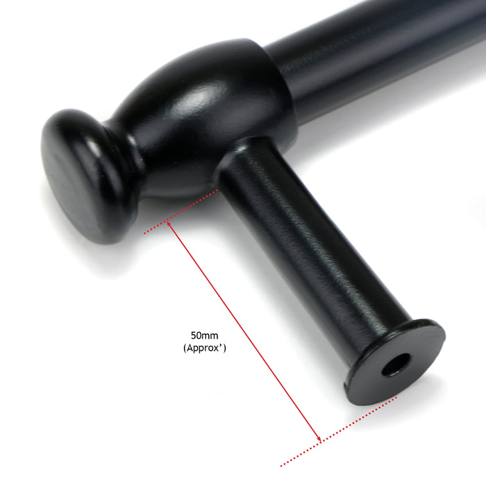 Door Handle / Towel Rail for Belling Oven Cooker 'Cut to Size' (Black)