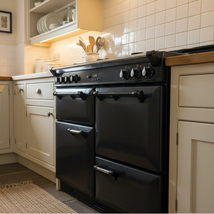 Door Handle / Towel Rail for Belling Oven Cooker 'Cut to Size' (Black)