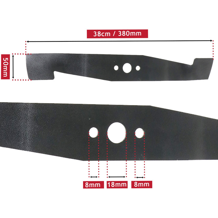 Castel Garden Lawnmower Blade Winged 38cm 15" EL 380 XP 40 Champion Sovereign 181004160/0