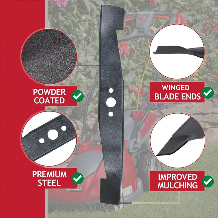 Atco Lawnmower Blade Winged 38cm 15" 15E GGP Hitachi EL 380 Mower 181004160/0