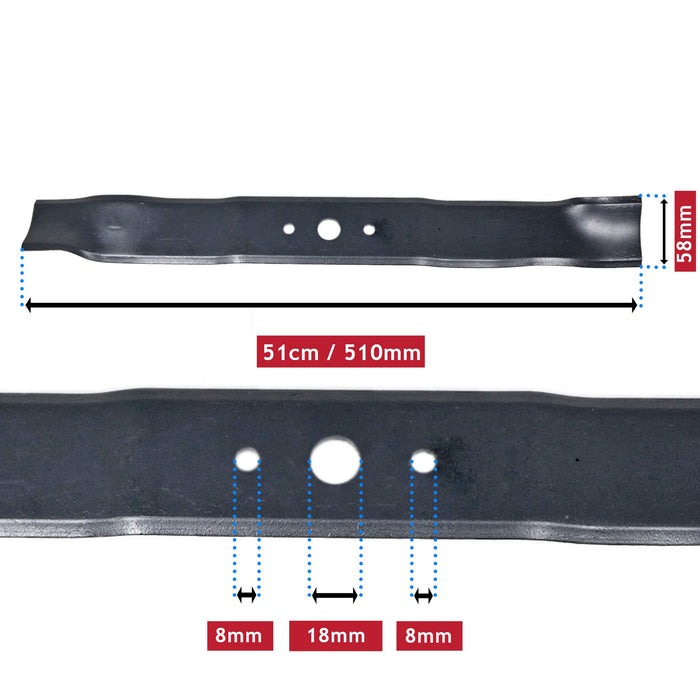 Stiga Lawnmower Blade 51cm 20" Collector Combi Turbo Power Pro 53 SE SQ 4S