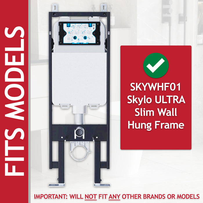 Luxury Concealed Toilet Cistern Flush Plate Kit for Skylo Wall Hung Frame (Brushed Nickel, 245mm x 165mm)