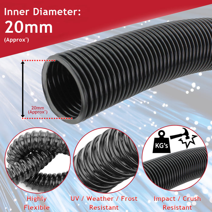 20mm Flexible Marine Fish Pond Hose Flexi Pump Pipe (5 Metres)