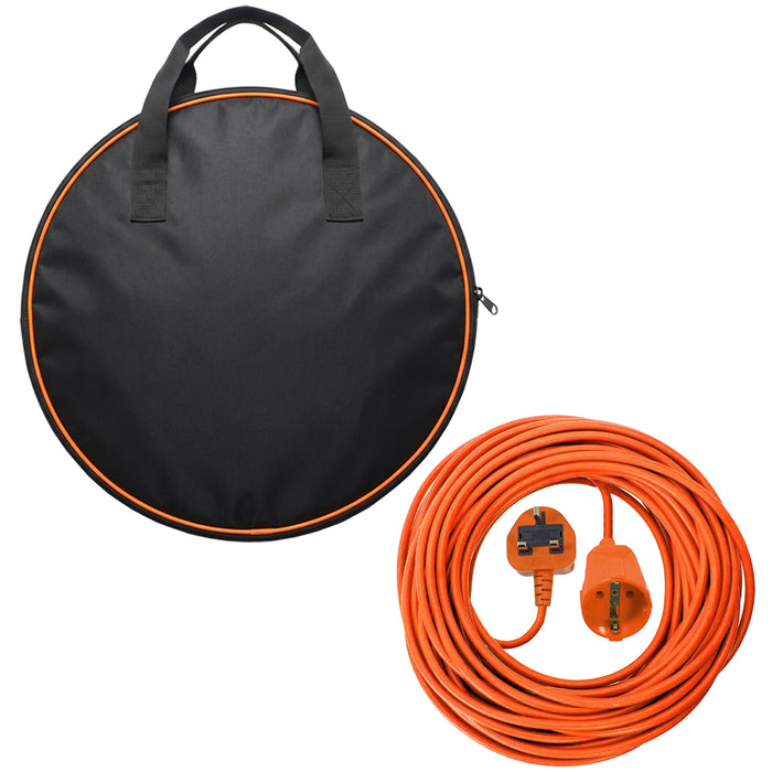 20m Power Cable for Bosch AdvancedRotak 550 650 750 UniversalRotak Lawnmower Plug + Storage Bag