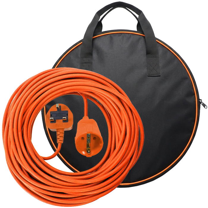 20m Power Cable for Bosch AdvancedRotak 550 650 750 UniversalRotak Lawnmower Plug + Storage Bag