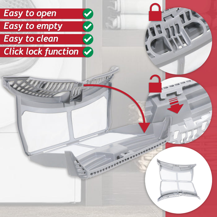 Logik LIHP7W24 Tumble Dryer Filter Lint Fluff Mesh Screen Cage (2975680300)