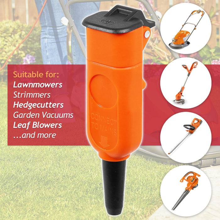Rewireable Connector Plug for Flymo Lawnmower Hedge Trimmer Garden Strimmer Vacuum Mains Cable (2 Core, Female)