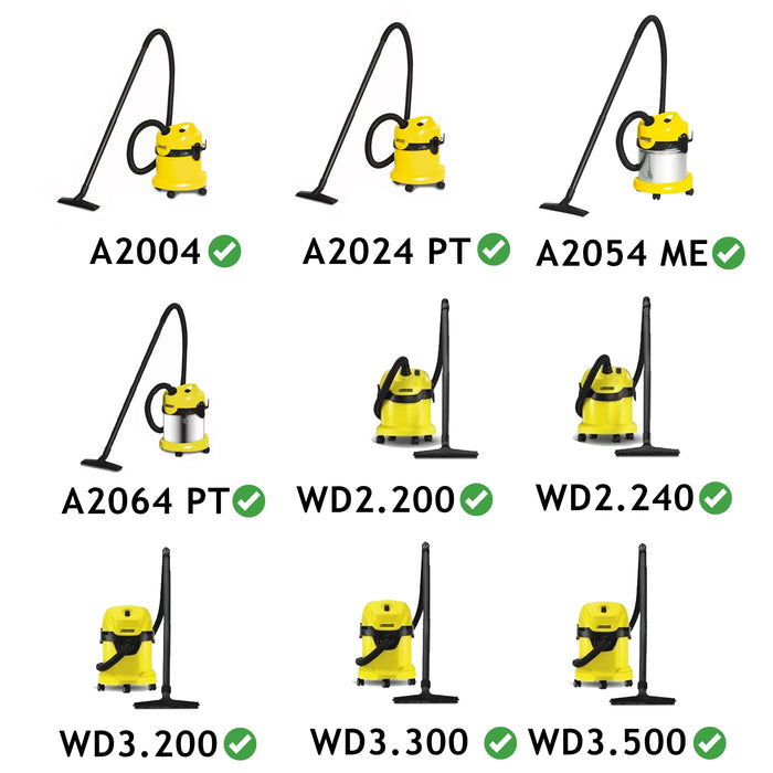 Complete Hose & Handle for Karcher A2014 A2024 PT A2054 A2064 MV2 MV3 WD2 WD3 Vacuum Cleaner (2 Metres)