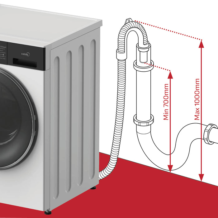 Universal Drain Outlet Hose for Washing Machine Dishwasher (2.5M, 30mm / 22mm) + Clips Kit