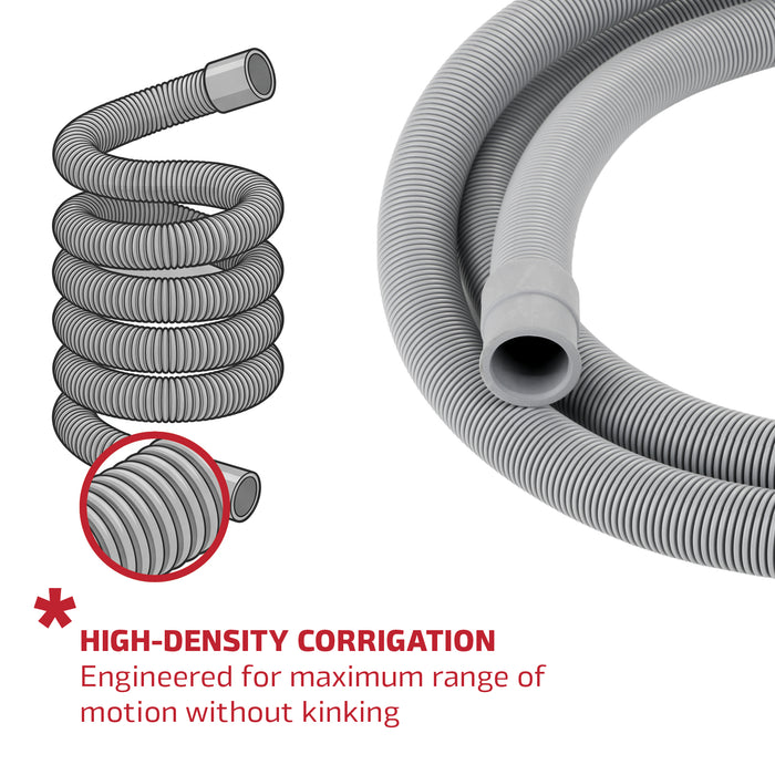 Drain Outlet Hose for Logik Dishwasher (2.5M, 30mm / 22mm)