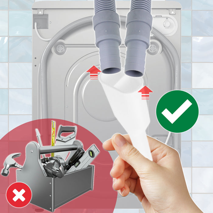 2-to-1 Drain Hose Dishwasher and Washing Machine Outlet - Universal