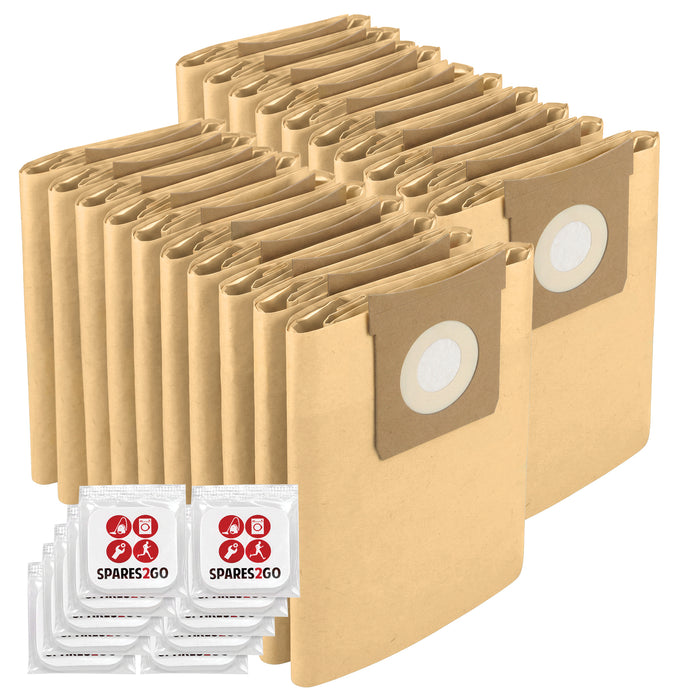 Vacuum Dust Bags for Aquavac 100 Omega, Wet & Dry Hobby 22, Pro Plus 200, 302, 1050, Pro 100 (Pack of 20) + Freshener Tabs