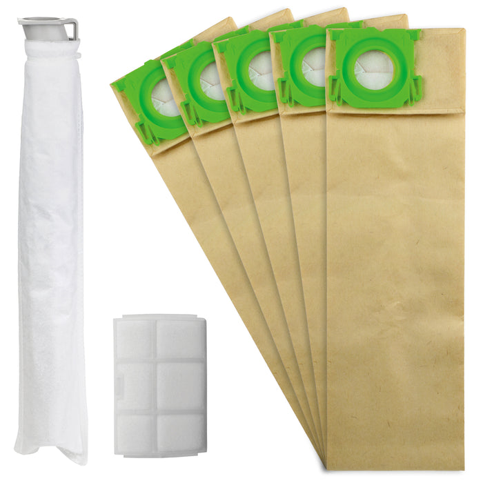 Dust Bags Filter Service Kit for SEBO X1 X2 X3 X4 X5 Extra & C1 C2 C3 Series Vacuum Cleaner (5 Bags, 2 Filters)