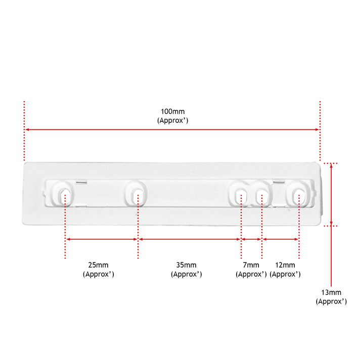 Door Plastic Mounting Bracket Fixing Slide Kit for AEG Integrated Fridge & Freezer (Pack of 2)