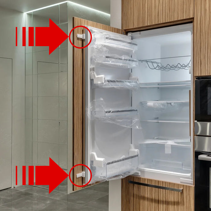 Door Plastic Mounting Bracket Fixing Slide Kit for Electrolux Integrated Fridge & Freezer