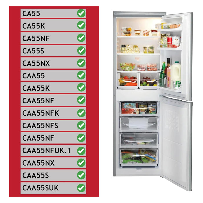 Plastic Drawer Flap Front Handle for Indesit CA55 CAA55 NCA55 Fridge Freezer (Pack of 3)