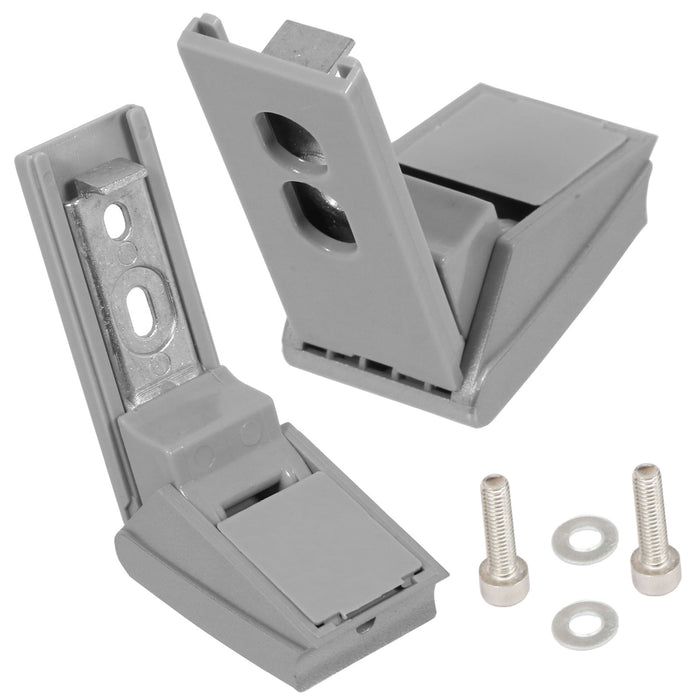 Door Hinge for Liebherr Fridge Freezer Refrigerator Pair Hinges + Fixings Silver
