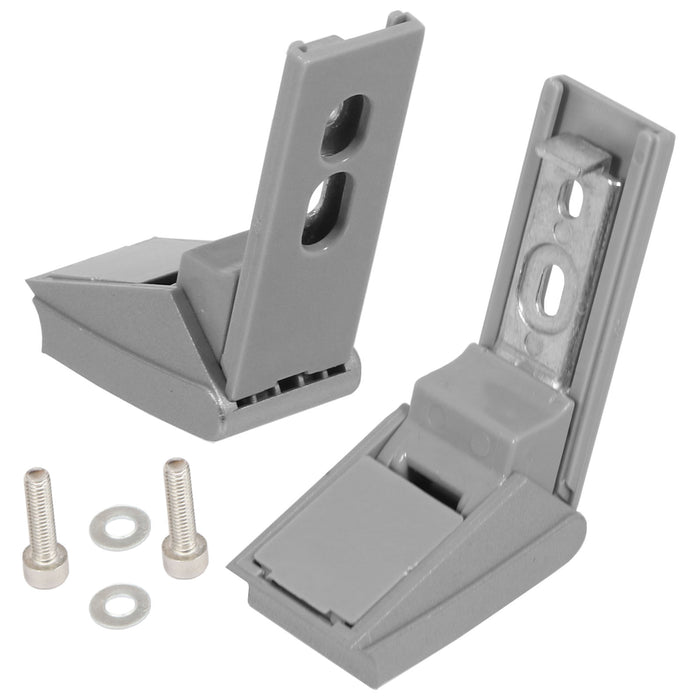 Door Hinge for Liebherr Fridge Freezer Refrigerator Pair Hinges + Fixings Silver