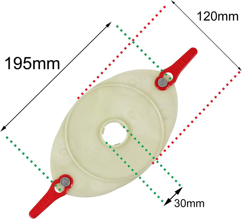 Mounting Disc & Plastic Blades for Sovereign Lawnmower