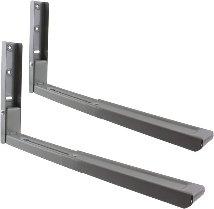 Extendable Wall Mounting Brackets for Kenwood Microwave (Grey / Silver)