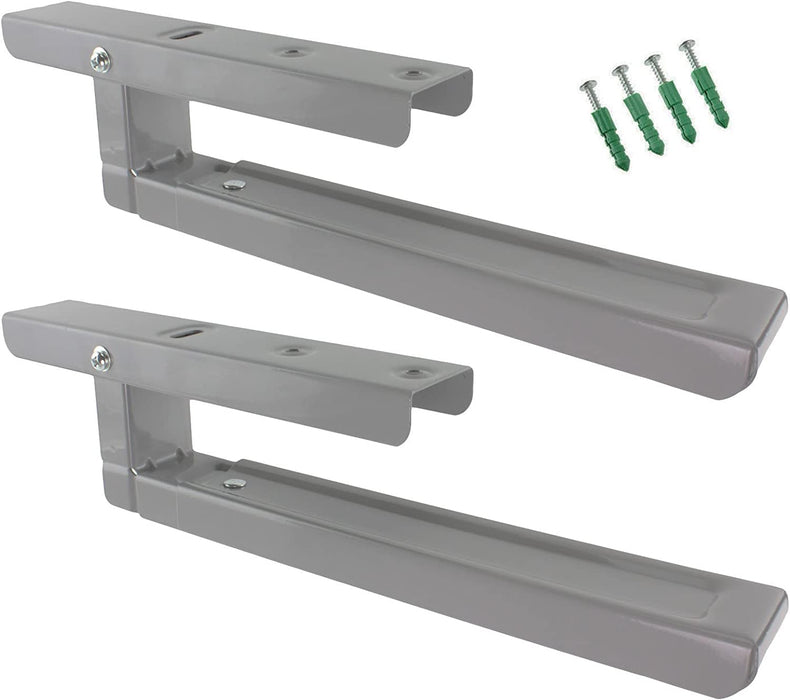 Extendable Wall Mounting Brackets for Delonghi Microwave (Grey / Silver)