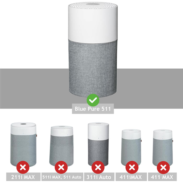 Filter for Blueair Air Purifier Blue Pure 511 HEPASilent Particle HEPA Carbon Sleeve