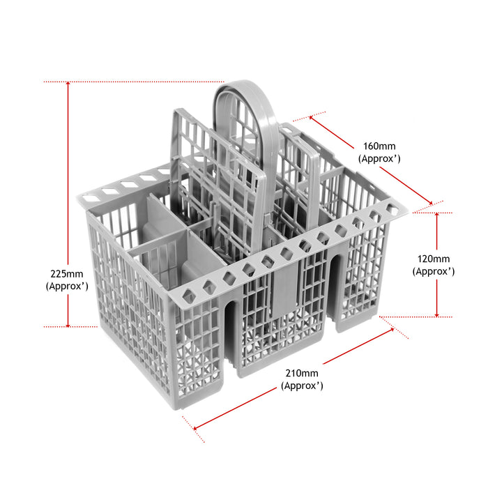 SPARES2GO Universal Dishwasher Basket Cutlery Cage (Detachable Handle)