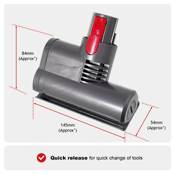 Vacuum Mini Turbine Brush for Dyson V10 SV12 Cordless Motorised Tool Attachment