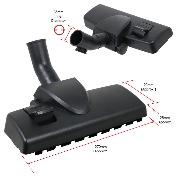 Carpet & Hard Floor Brush for Russell Hobbs Vacuum Cleaner Wheeled Tool 35mm