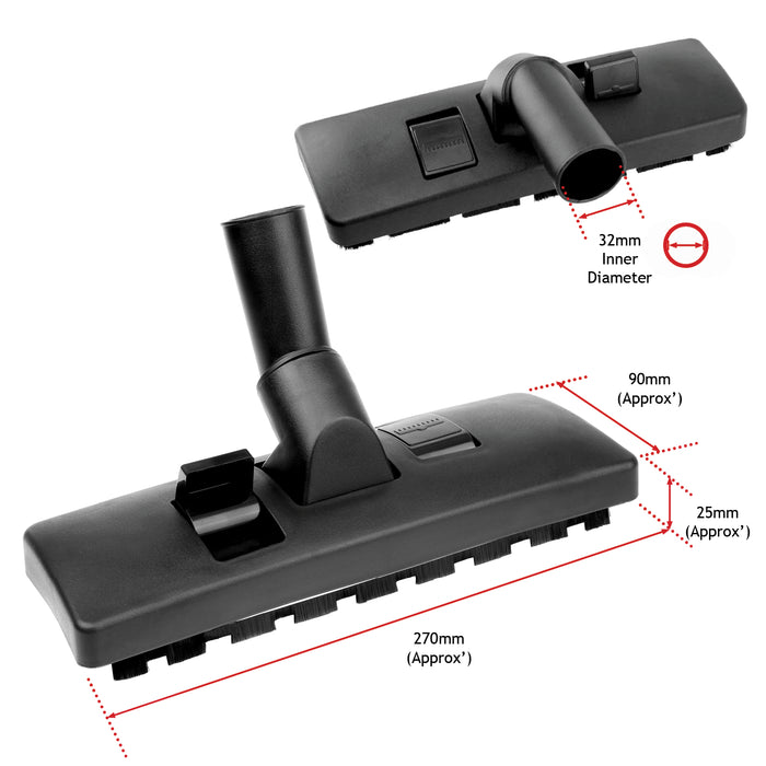 Universal 32mm Vacuum Cleaner Brush Head Combination Floor Tool