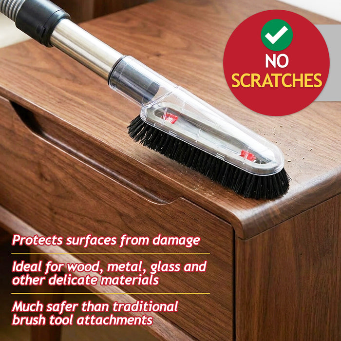 Soft Dusting Brush for Nilfisk Vacuum Cleaner + 32mm to 35mm Connection Adapter