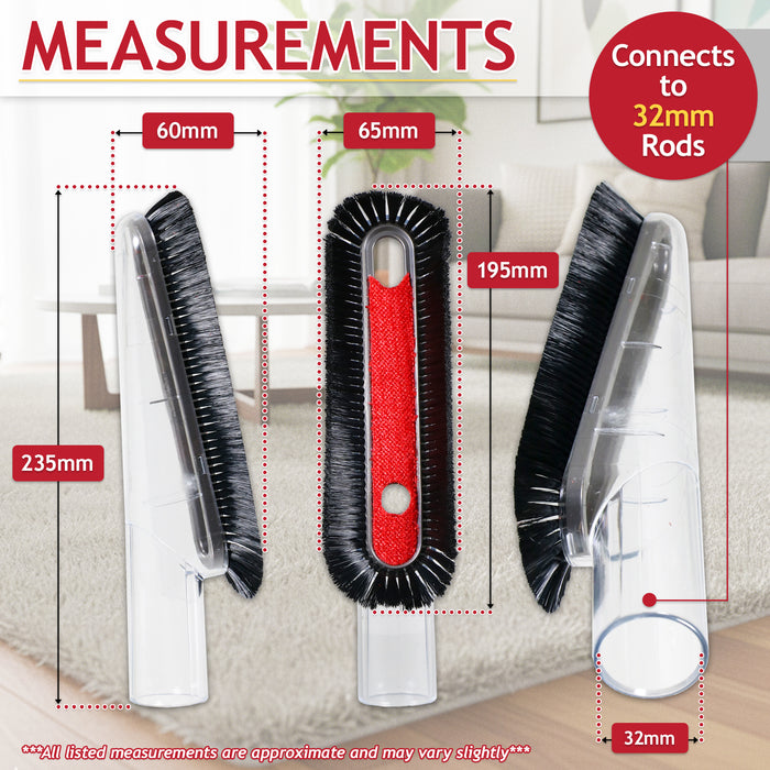 Universal Vacuum Cleaner Dusting Brush Head Soft Bristle Delicate Surface Tool Attachment (32mm)