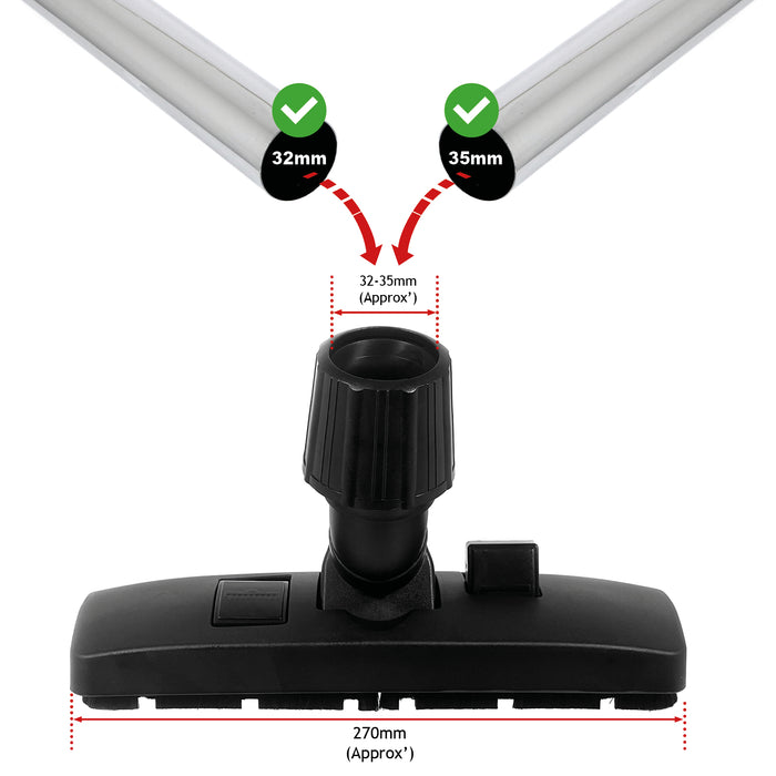 32mm 35mm Dual Pedal Floor Brush Tool for Vax VCC05 VCC07 Vacuum Cleaner