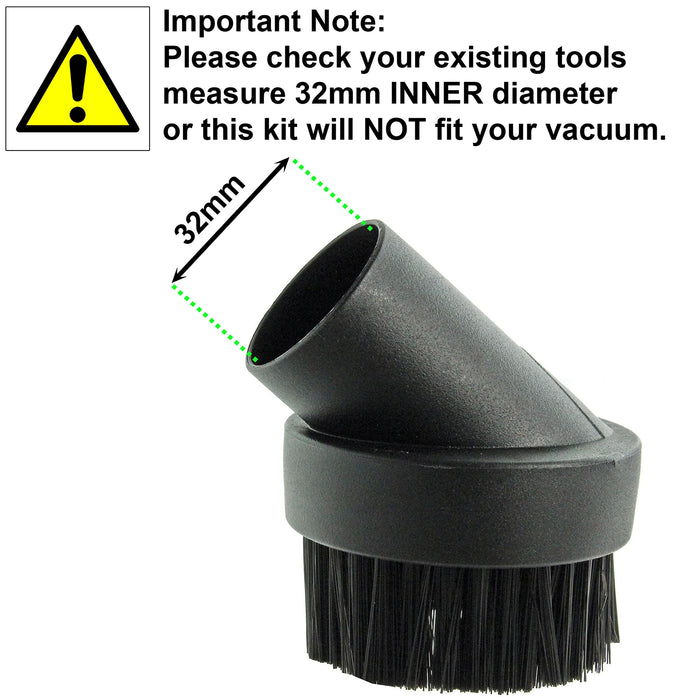 Vacuum Cleaner Extension Rods / Tools Attachment Kit for Titan (32mm)
